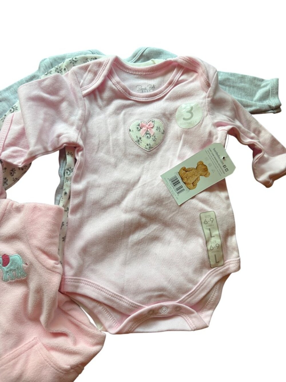 Carters Baby Girl 6-Piece Outfit Set 3-9 Months Pink & Floral Patterns - Picture 4 of 6